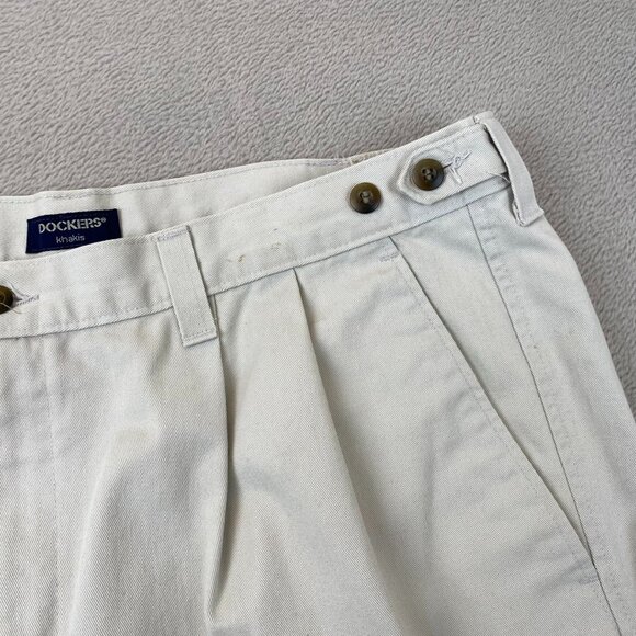 Dockers Mens Twill Pants 42x30 Relaxed Fit No Wrinkle Vintage Sep 1999 - Picture 11 of 13